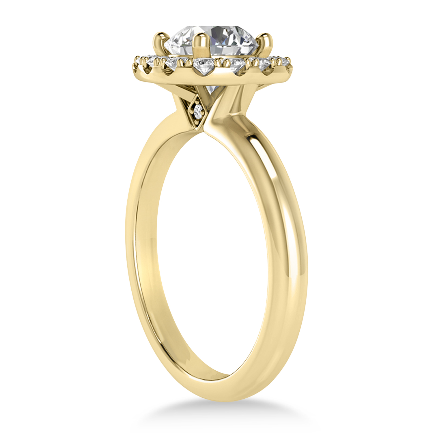 Diamond Cathedral Engagement Ring 14k Yellow Gold (0.29ct)