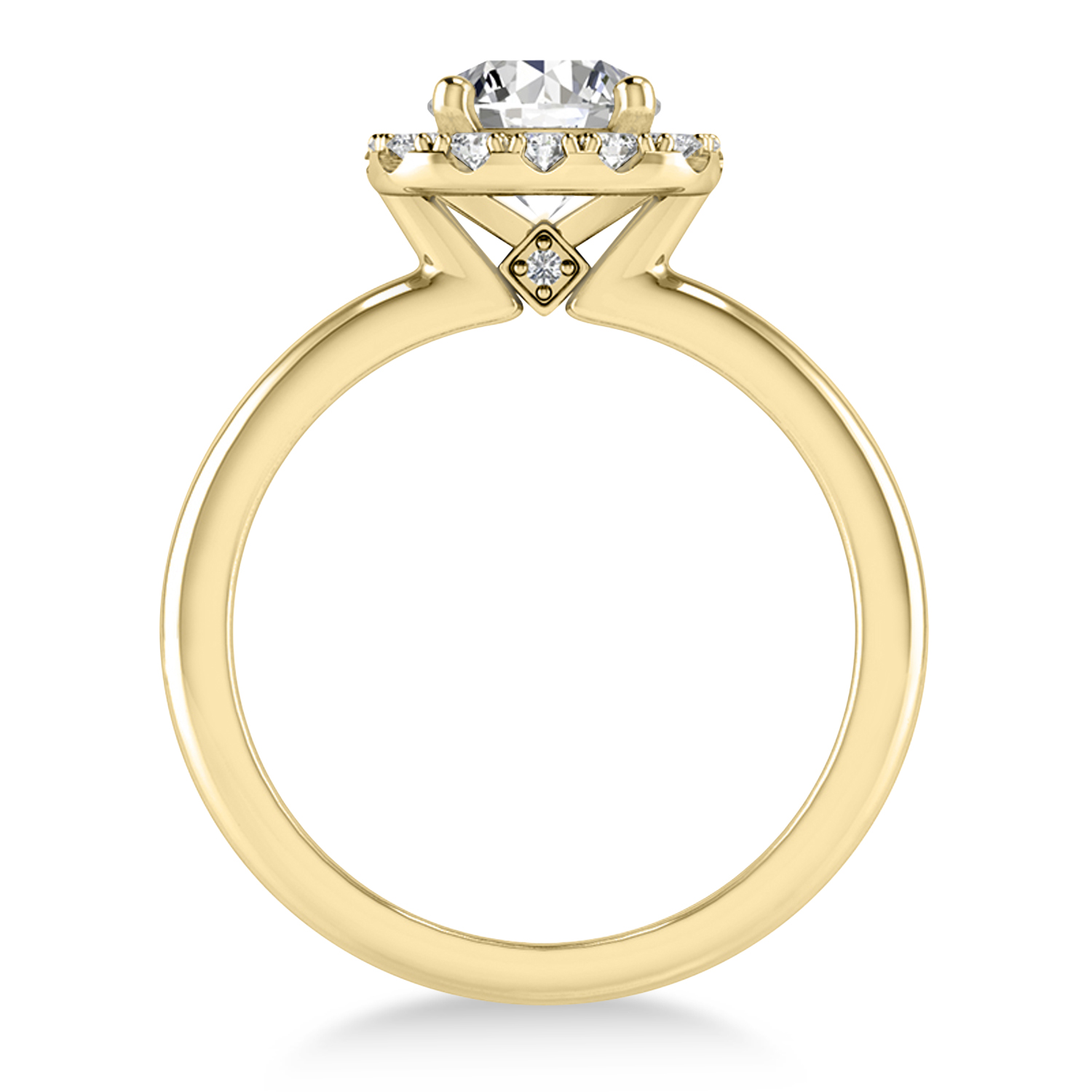 Diamond Cathedral Engagement Ring 14k Yellow Gold (0.29ct)