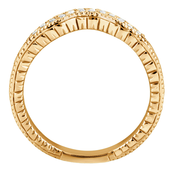 Antique Style Engagement Ring and Matching Wedding Band 18k Rose Gold