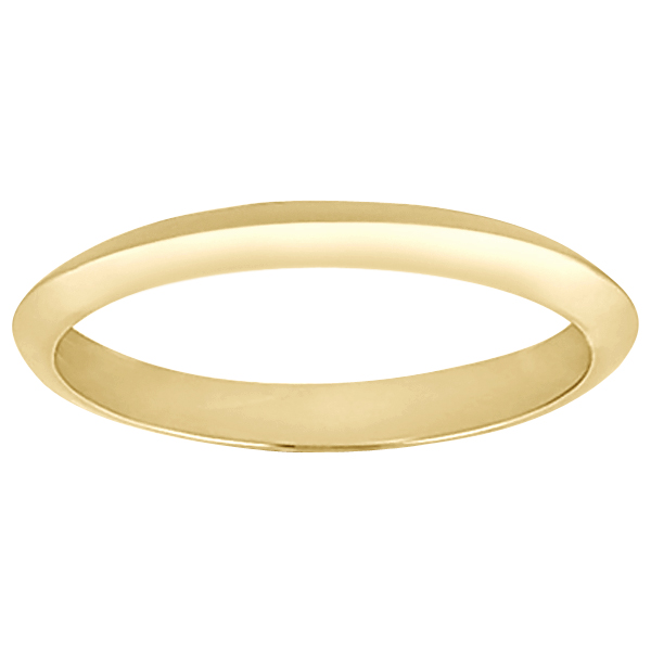 Six-Prong Knife Edge Solitaire Engagment Ring Set 14k Yellow Gold