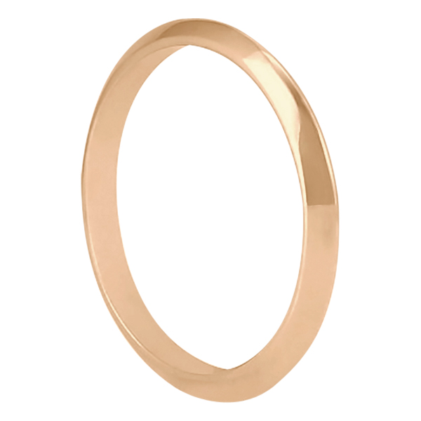 Women's Knife Edge Wedding Band Ring 14k Rose Gold (2.7 mm)
