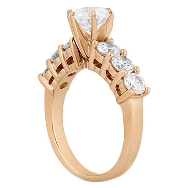 Seven-Stone Diamond Engagement Ring in 18k Rose Gold (0.30 ctw)