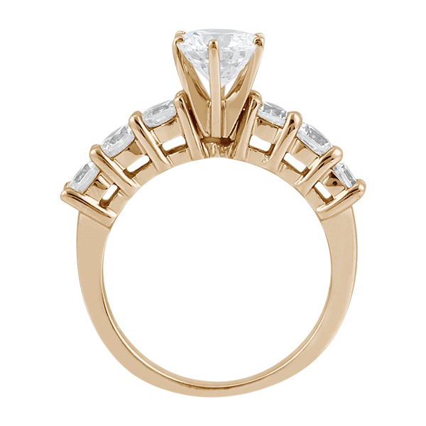 Seven-Stone Diamond Engagement Ring in 18k Rose Gold (0.30 ctw)