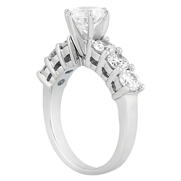 Seven-Stone Diamond Engagement Ring in 18k White Gold (0.30 ctw)