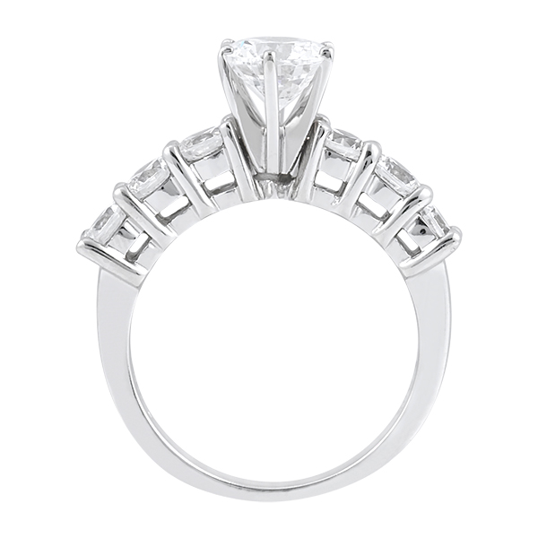 Seven-Stone Diamond Engagement Ring in 18k White Gold (0.30 ctw)