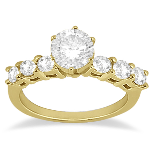0.65ct Diamond Engagement Ring with Matching Engagement Band 14k Yellow Gold