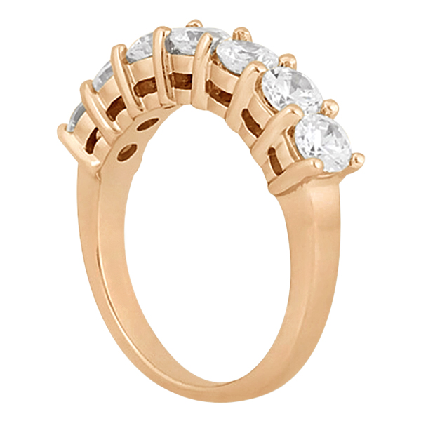 Semi-Eternity Diamond Wedding Band in 18k Rose Gold (0.35 ctw)