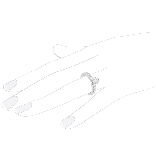 Channel Set Princess Cut Diamond Engagement Ring Platinum (0.50ct)