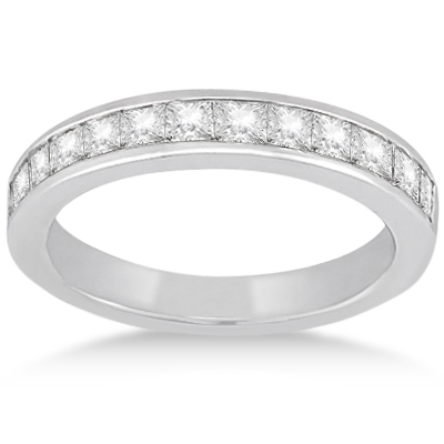 Princess Diamond Engagement Ring & Bridal Set 14k White Gold (1.10ct)