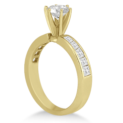 Princess Diamond Engagement Ring & Bridal Set 14k Yellow Gold (1.10ct)