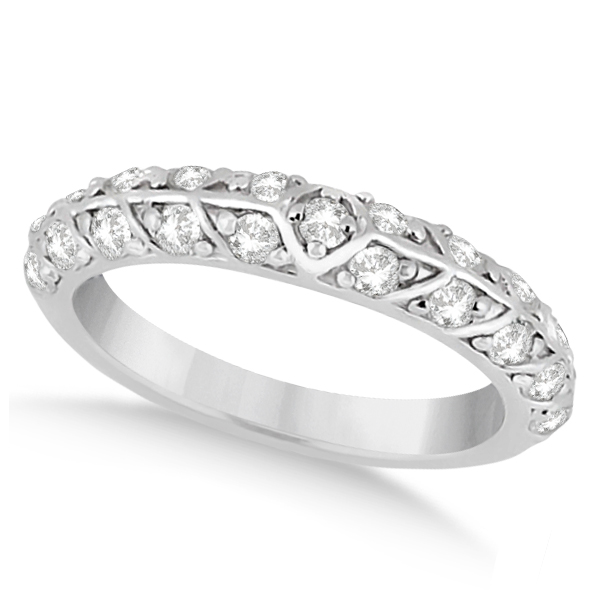 Unique Designer Diamond Wedding Ring in 18k White Gold (0.70ct)