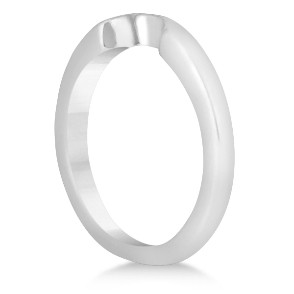 Matching Notched Wedding Band to Heart Shaped Ring in Palladium