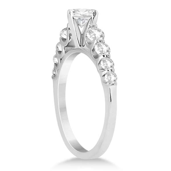 Graduated Diamond Accented Engagement Ring Platinum (0.50ct)
