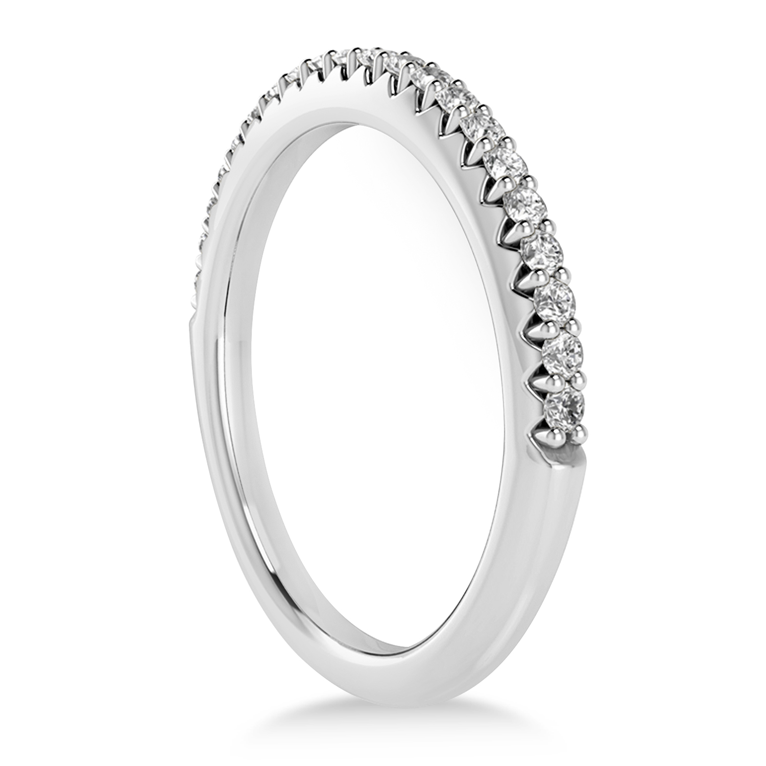 Diamond Accented Wedding Band Palladium (0.21ct)