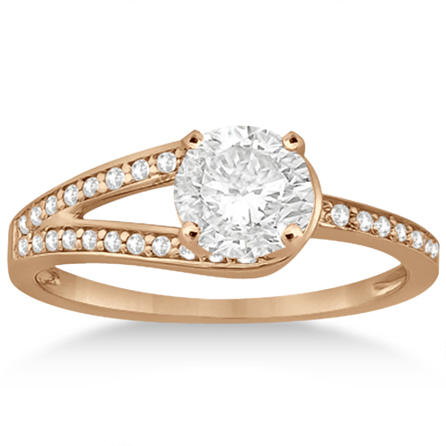 Love Knot Diamond Engagement Ring Set 14k Rose Gold (0.32ct) U495