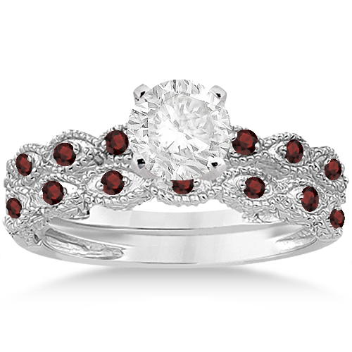 garnet bridal set