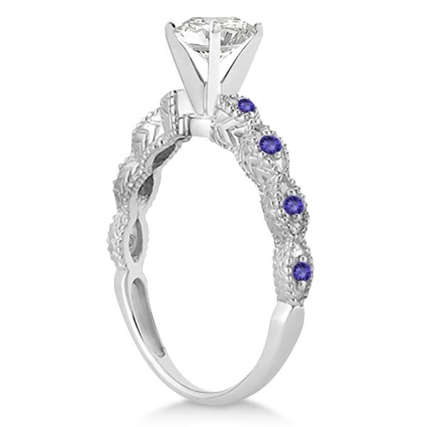 Vintage Marquise Tanzanite Engagement Ring Platinum (0.18ct)
