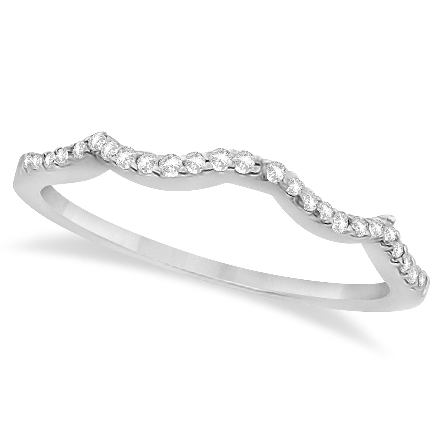 Infinity Radiant-Cut Diamond Bridal Ring Set 14k White Gold
