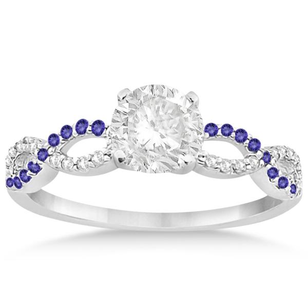 Diamond Tanzanite Engagement Ring Set 18k White Gold 0 34ct Infinity Diamond Tanzanite Engagement Ring Set 18k White Gold 0 34ct