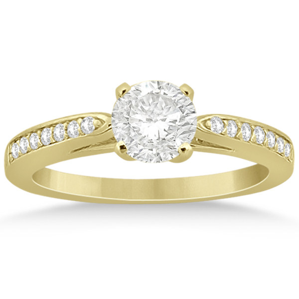 Petite Half-Eternity Diamond Bridal Set in 18k Yellow Gold (0.31ct)