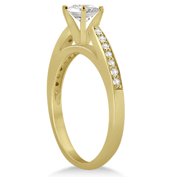 Petite Half-Eternity Diamond Bridal Set in 18k Yellow Gold (0.31ct)