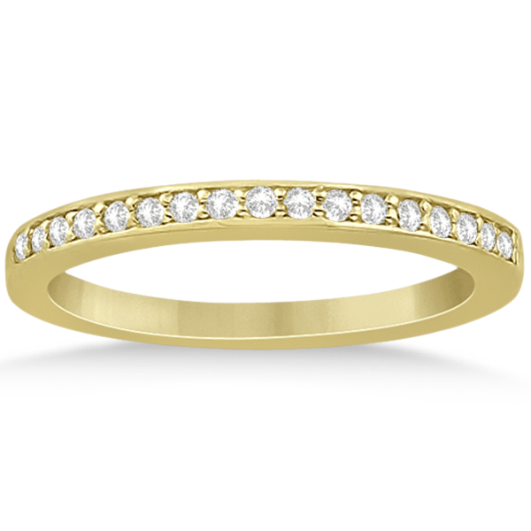 Petite Half-Eternity Diamond Bridal Set in 18k Yellow Gold (0.31ct)