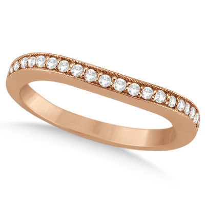 Round Diamond Butterfly Design Bridal Ring Set 18k Rose Gold (0.76ct)