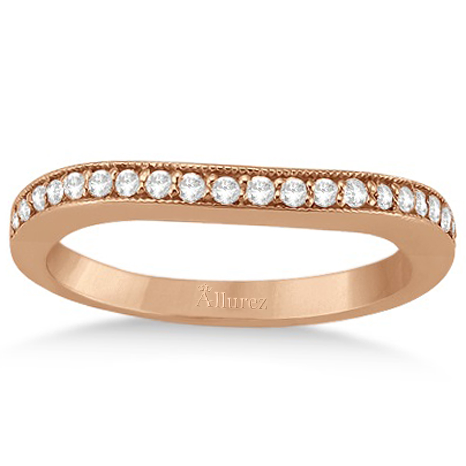 Butterfly Diamond & Pink Sapphire Bridal Set 14k Rose Gold (0.42ct)