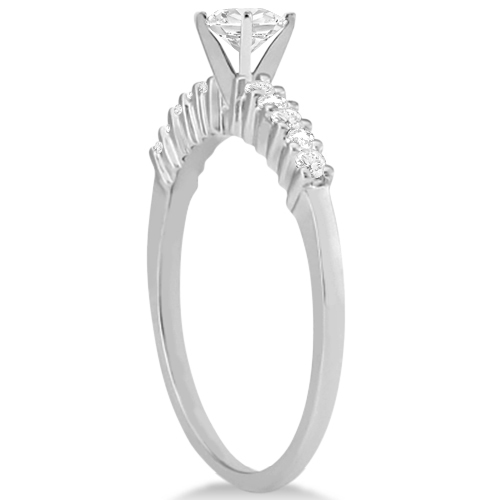 Petite Diamond Bridal Ring Set 14k White Gold (0.35ct)