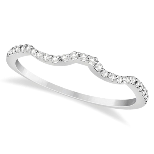 Half Eternity Contour Wedding Band for Women Platinum (0.13ct)