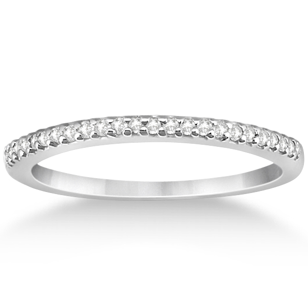 Split Shank Pave Set Diamond Engagement Ring & Wedding Band Palladium