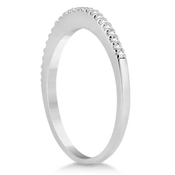 Split Shank Pave Set Diamond Engagement Ring & Wedding Band Palladium