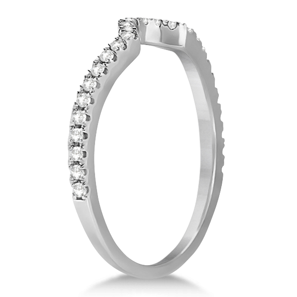 Diamond Halo Split Shank Engagement Bridal Set 14k White Gold (0.67ct)