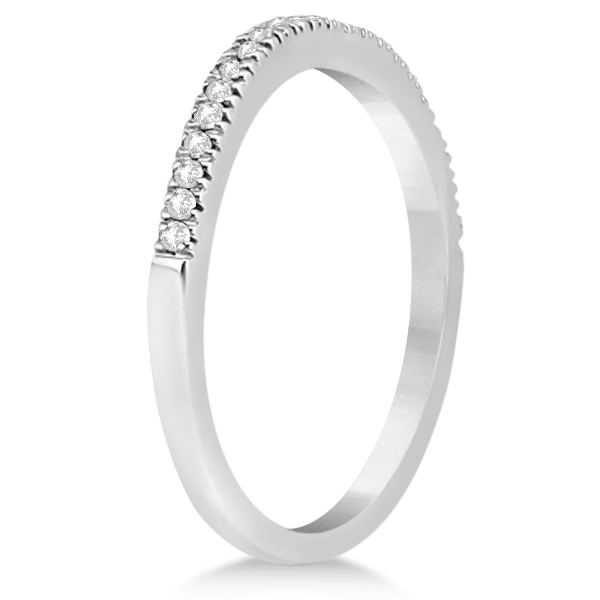 Modern Half-Eternity Diamond Engagement Ring Platinum (0.17ct)