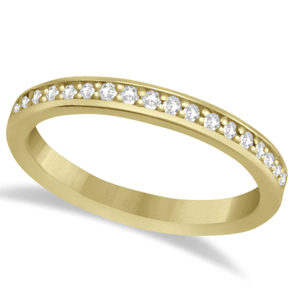Semi-Eternity Diamond Wedding Ring 14k Yellow Gold (0.21ct)