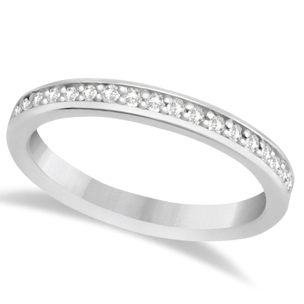 SemiEternity Diamond Wedding Ring 18k White Gold (0.21ct) Allurez
