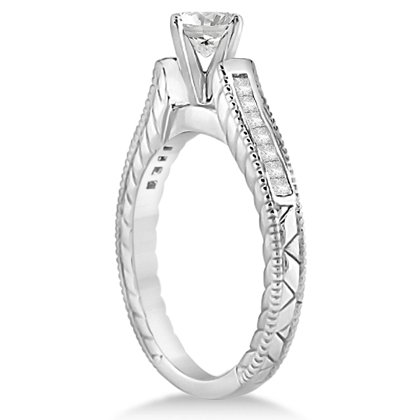Princess Cut Channel Diamond Bridal Set in Platinum (0.38ct)