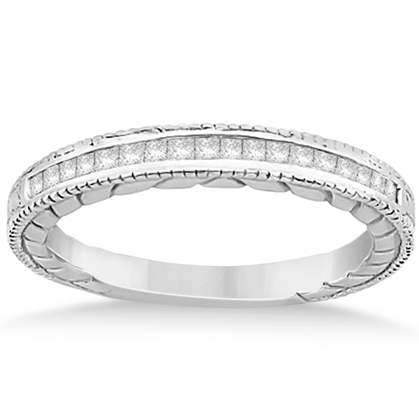 Princess Cut Channel Diamond Bridal Set in Platinum (0.38ct)