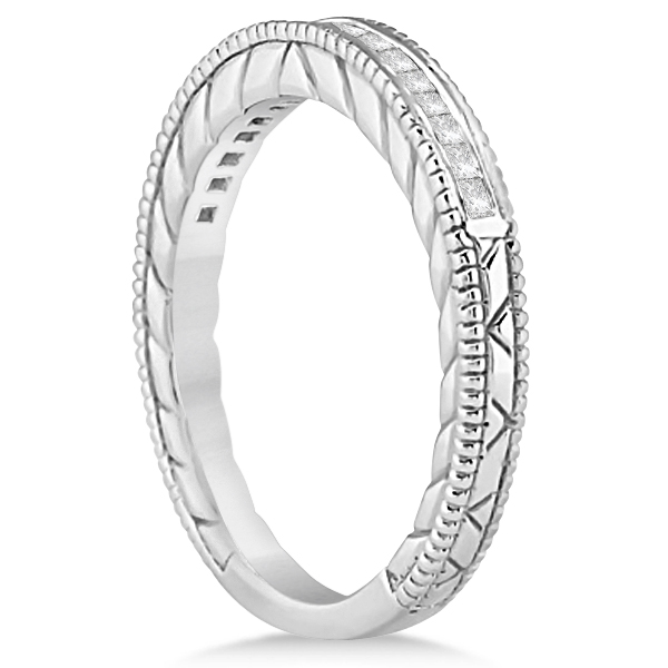 Princess Cut Channel Diamond Bridal Set in Platinum (0.38ct)