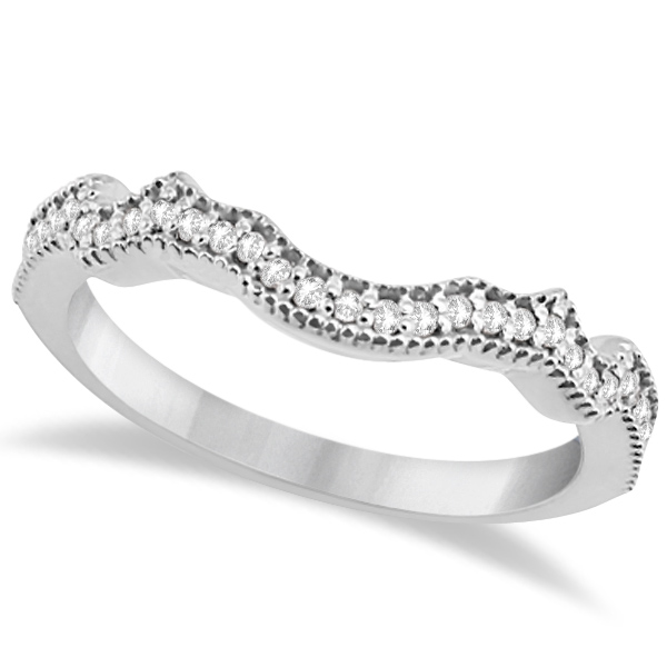 Contour Band Diamond Wedding Band Platinum (0.15ct)
