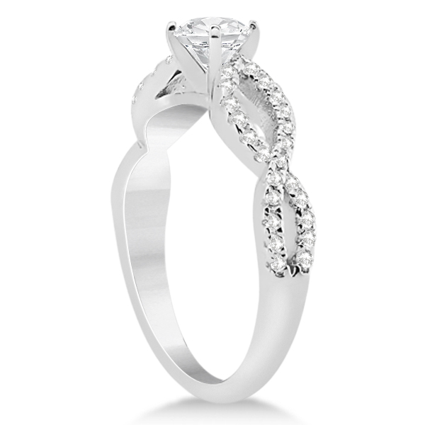 Diamond Twist Infinity Engagement Ring Setting Palladium (0.40ct)