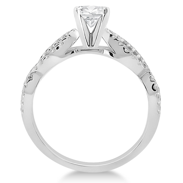 Diamond Twist Infinity Engagement Ring Setting Palladium (0.40ct)