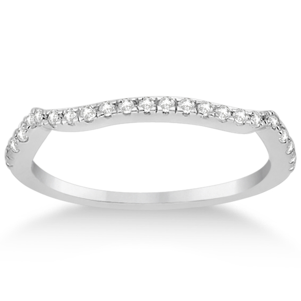 Contoured Semi-Eternity Diamond Band Setting Palladium (0.20ct)