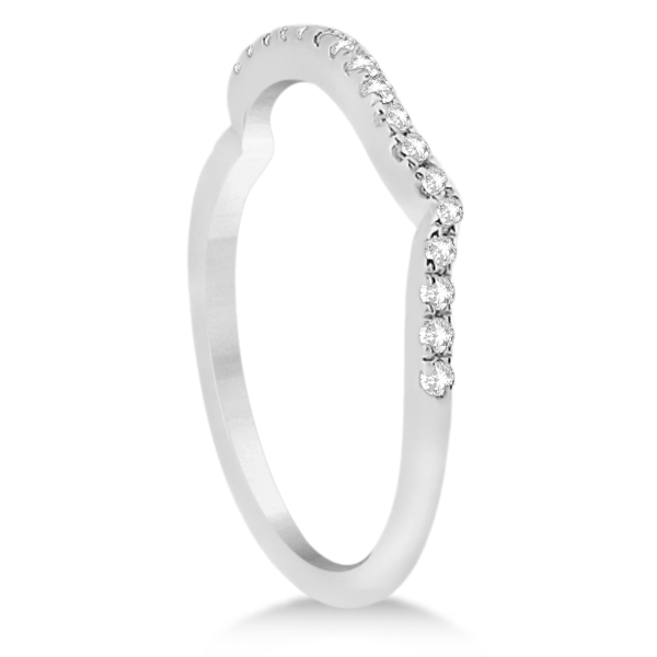 Contoured Semi-Eternity Diamond Band Setting Platinum (0.20ct)