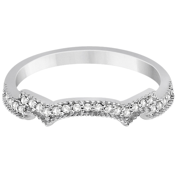 Milgrain Semi-Eternity Diamond Band Setting 18k White Gold (0.15ct)