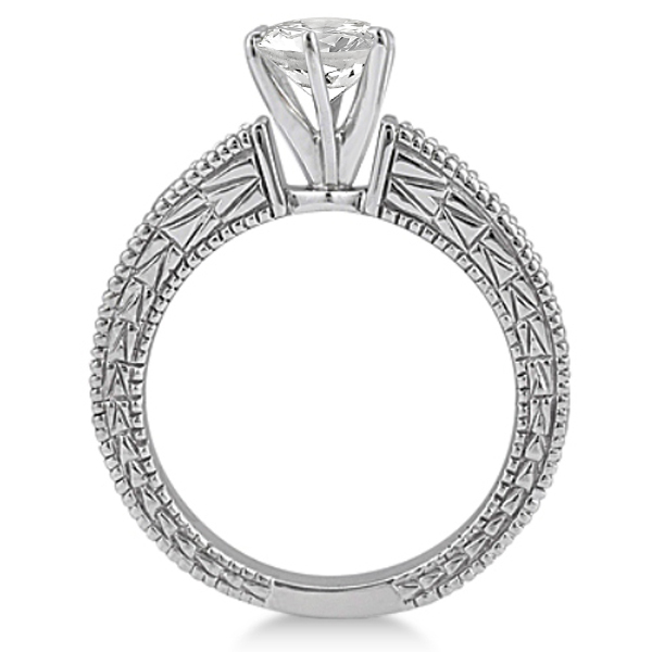 Princess-Cut Diamond Vintage Engagement Ring 14k White Gold (1.00ct)