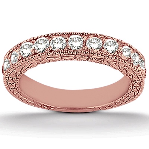 Antique Round Diamond Engagement Bridal Set 14k Rose Gold (2.41ct)