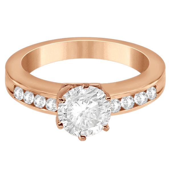 Classic Channel Set Diamond Engagement Ring 18K Rose Gold (0.30ct)