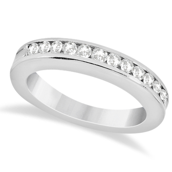Classic Channel Set Diamond Bridal Ring Set 18K White Gold (0.72ct)