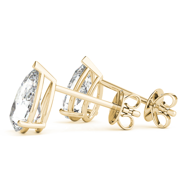 1.50ct Pear-Cut Lab Diamond Stud Earrings 14kt Yellow Gold (F-G, VS1)